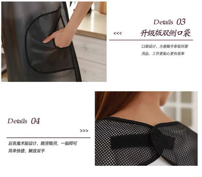 Apron tpu Waterproof oil-proof men's and women's household kitchen disposable aquatic catering work clothes sleeveless waist customizable