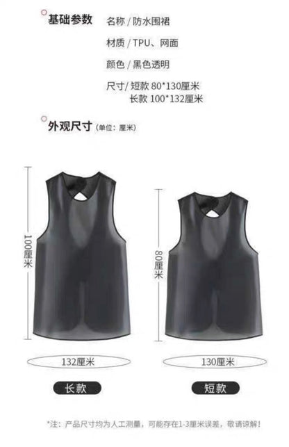 Apron tpu Waterproof oil-proof men's and women's household kitchen disposable aquatic catering work clothes sleeveless waist customizable