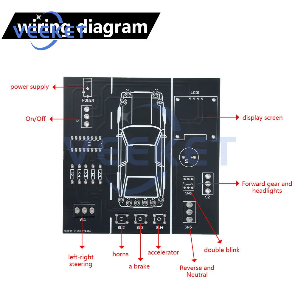 DIY Soldering Practice Kit — Car Driving Simulator Model