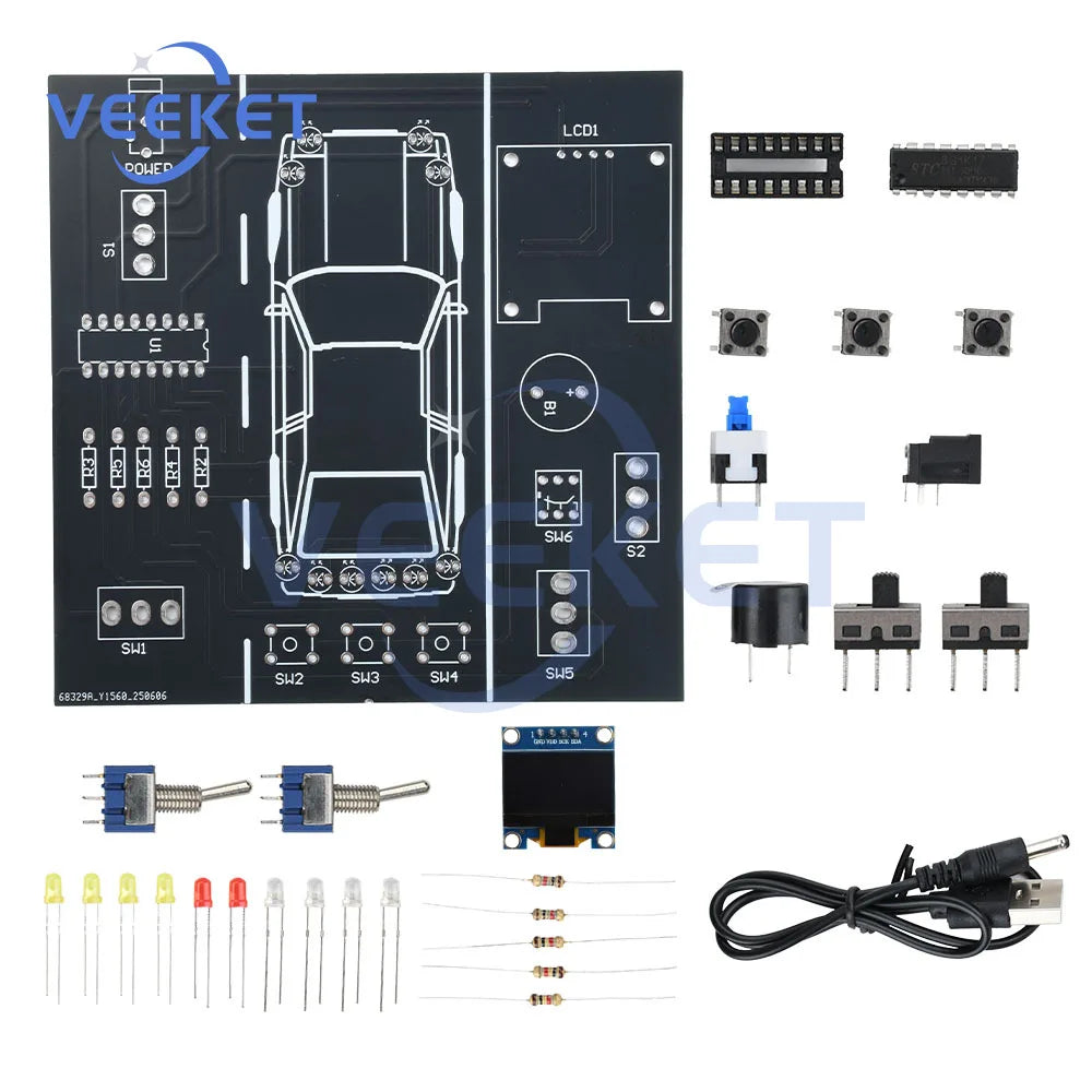 DIY Soldering Practice Kit — Car Driving Simulator Model
