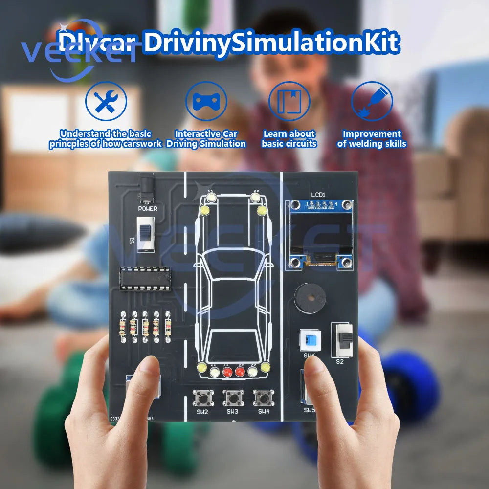 DIY Soldering Practice Kit — Car Driving Simulator Model