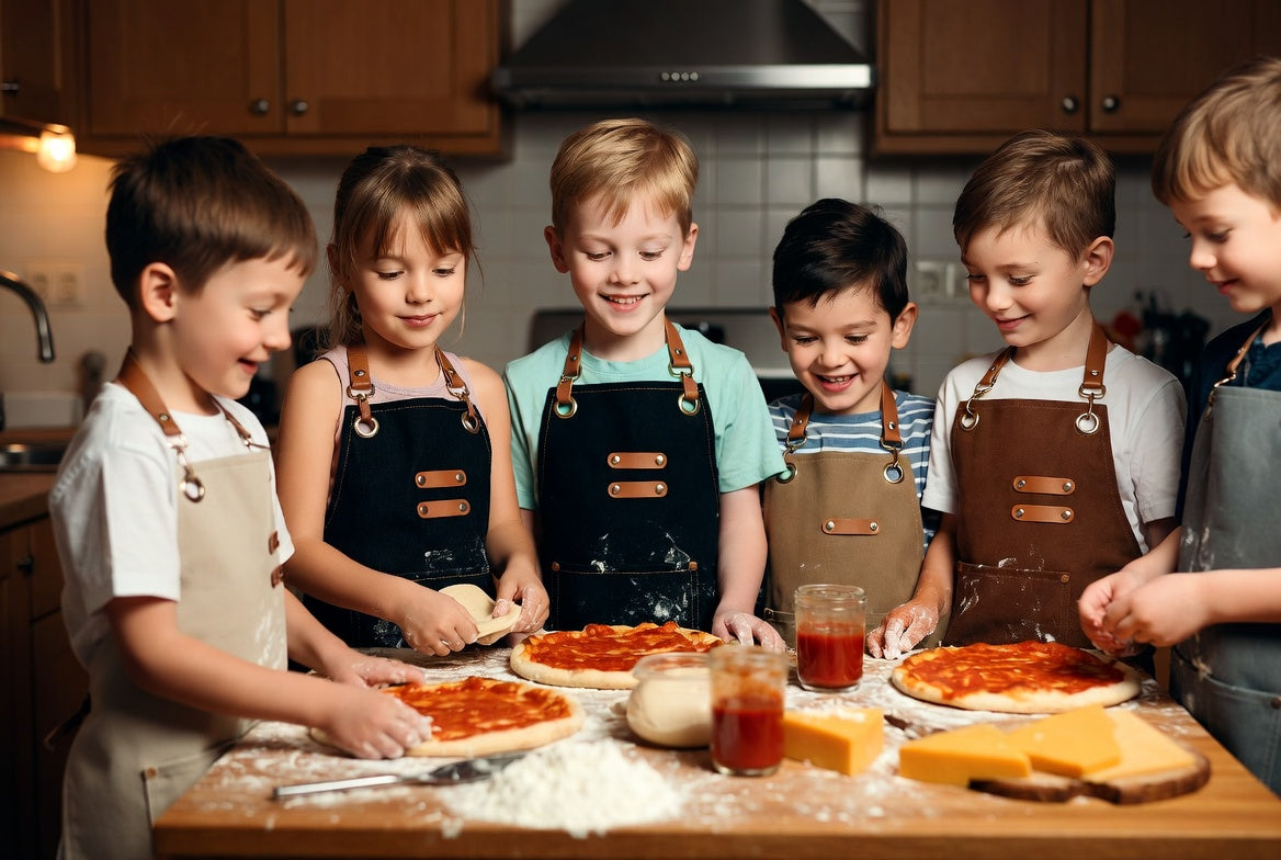 Children's Apron with Multiple Pockets for Painting And Craft Activities Kids' Utility Apron for Household And Kitchen Use