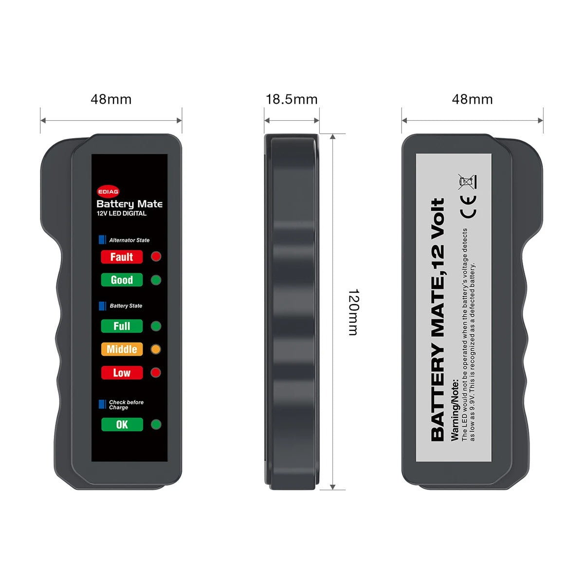 12V car battery tester